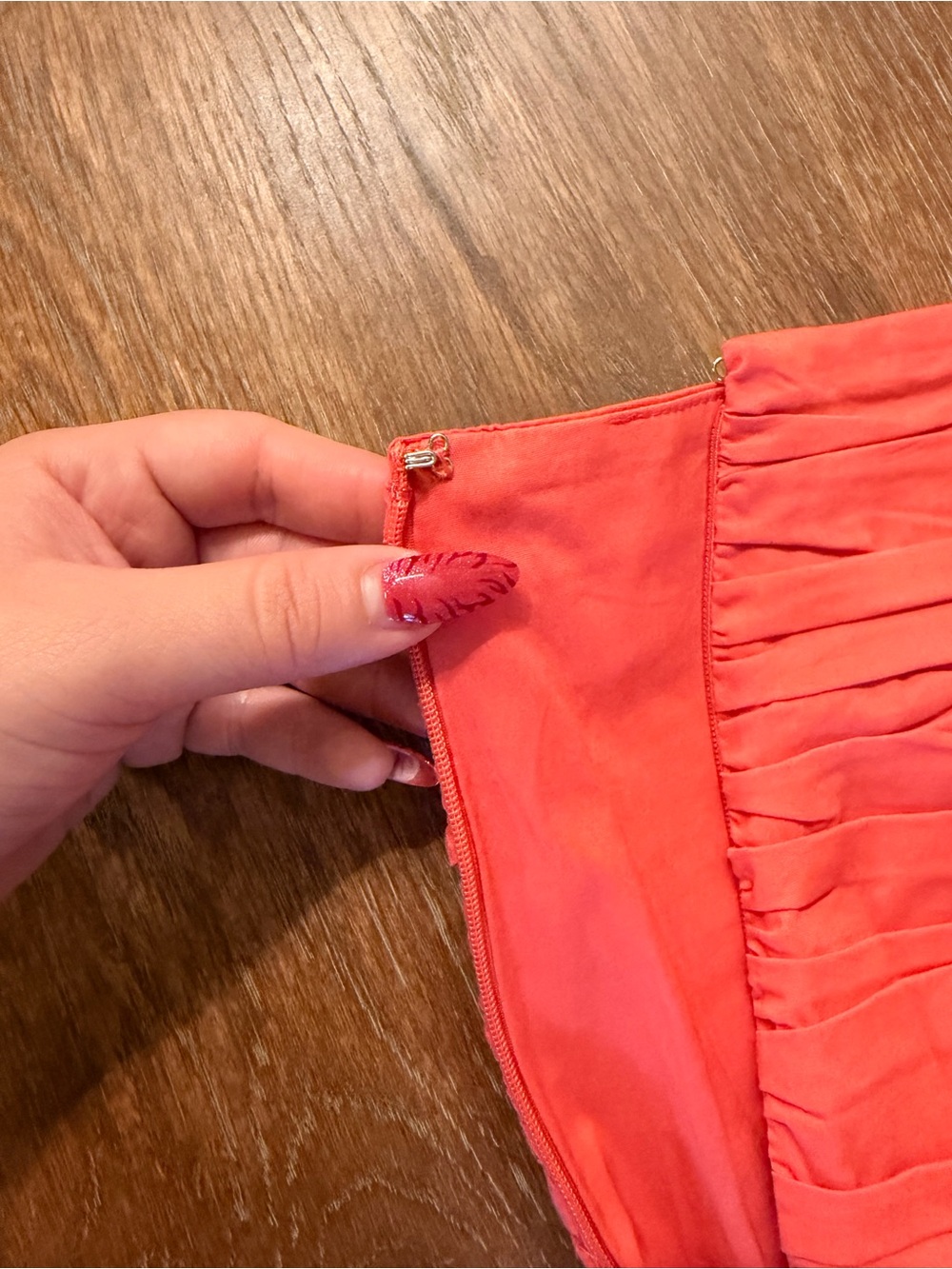 Express Coral Ruffle Top & Mini Skirt - Picture 10 of 12
